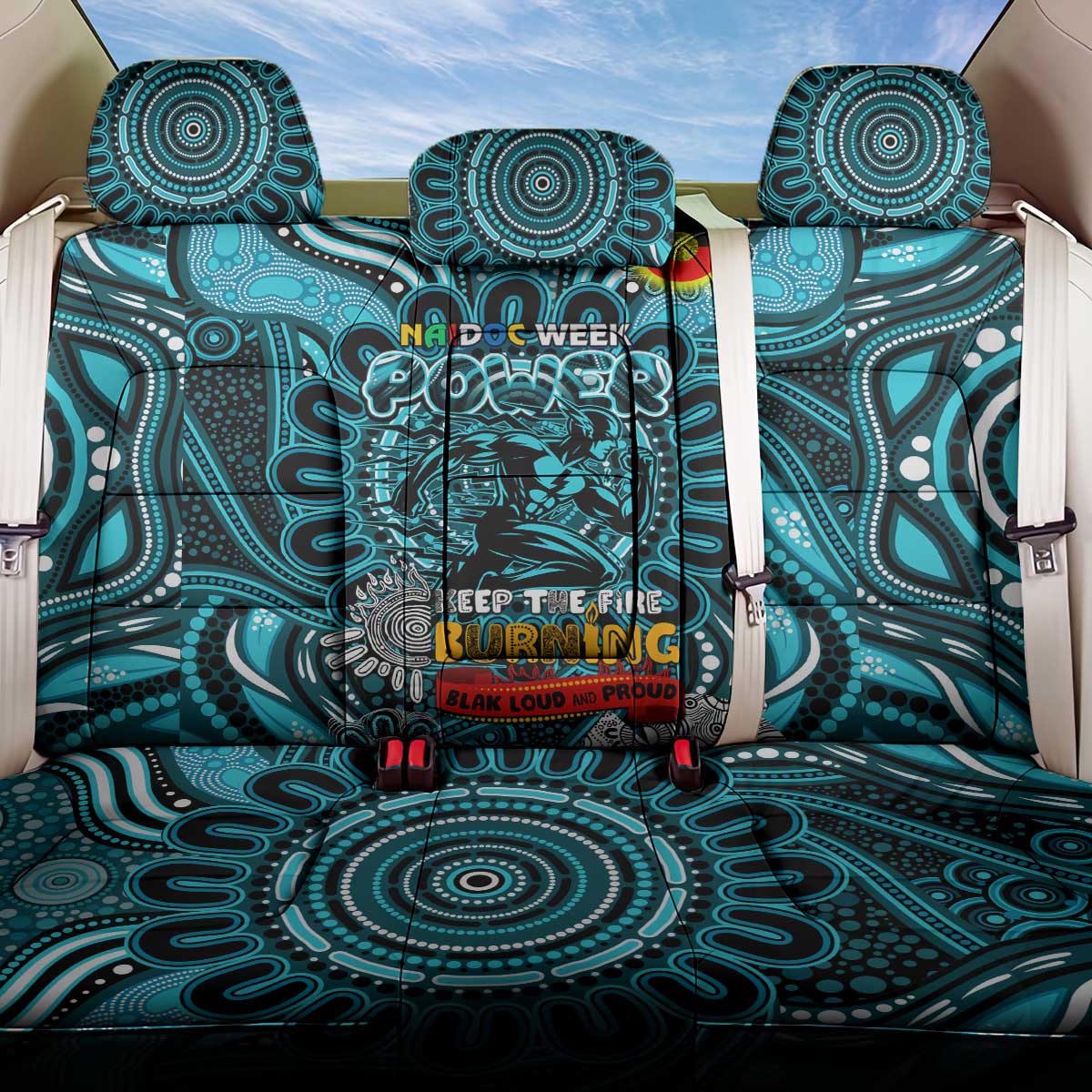 Port Adelaide Power NAIDOC Week 2024 Back Car Seat Cover Mascot Football