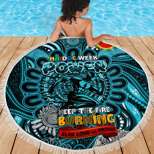 Port Adelaide Power NAIDOC Week 2024 Beach Blanket Mascot Football