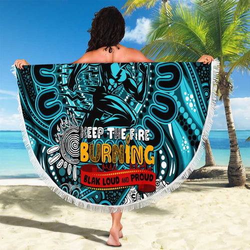 Port Adelaide Power NAIDOC Week 2024 Beach Blanket Mascot Football