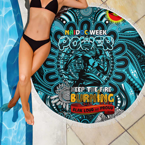 Port Adelaide Power NAIDOC Week 2024 Beach Blanket Mascot Football