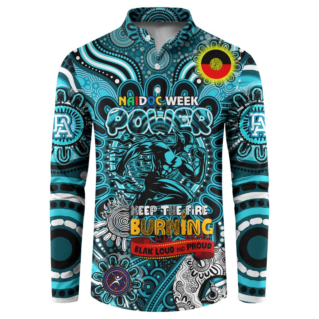 Custom Port Adelaide Power NAIDOC Week 2024 Button Sweatshirt Mascot Football
