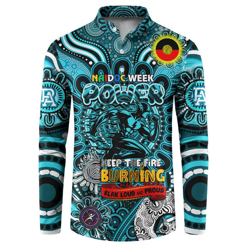 Custom Port Adelaide Power NAIDOC Week 2024 Button Sweatshirt Mascot Football