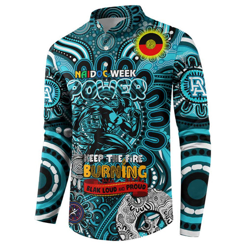 Custom Port Adelaide Power NAIDOC Week 2024 Button Sweatshirt Mascot Football