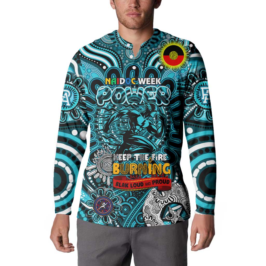 Custom Port Adelaide Power NAIDOC Week 2024 Button Sweatshirt Mascot Football