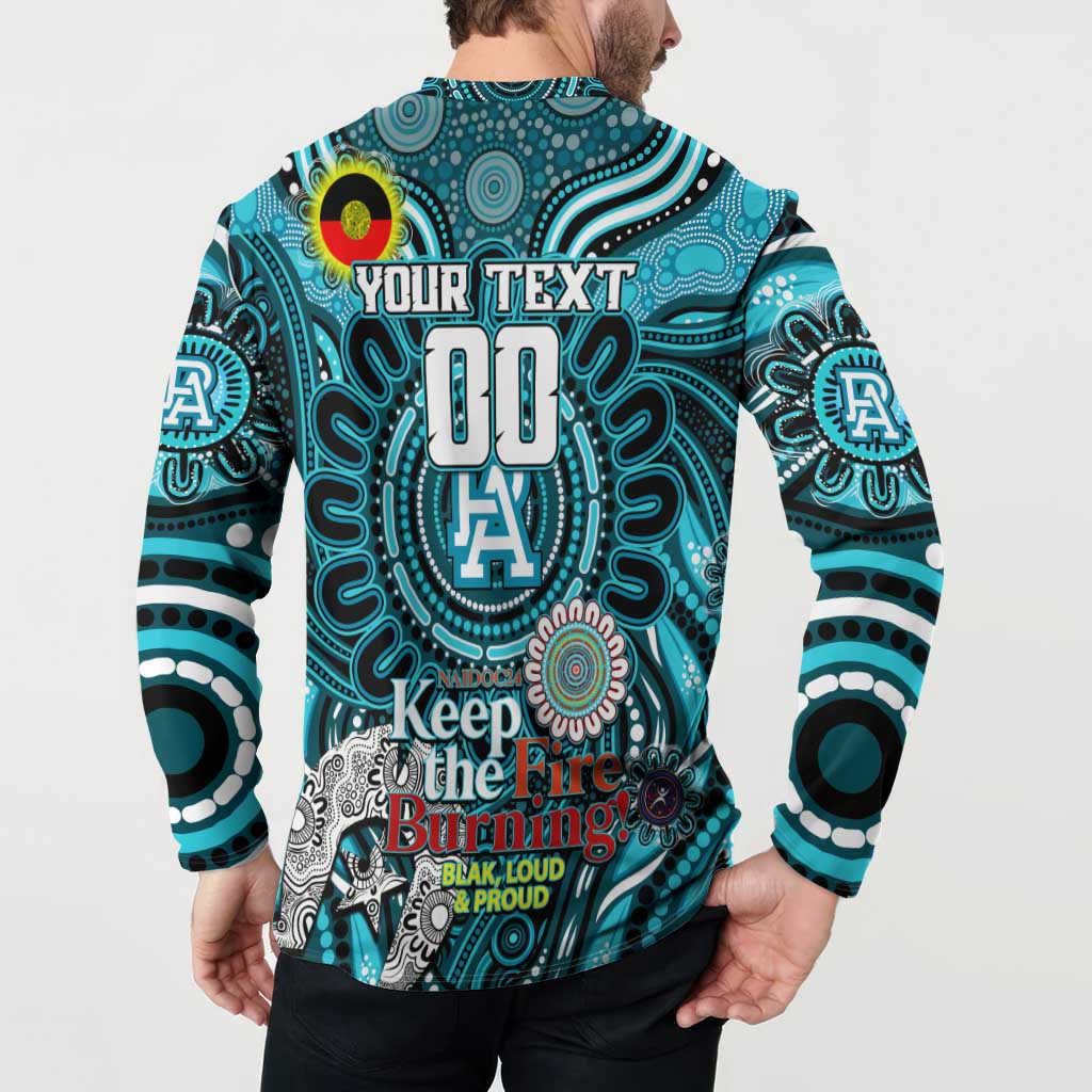 Custom Port Adelaide Power NAIDOC Week 2024 Button Sweatshirt Mascot Football