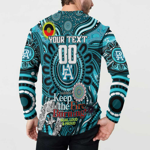 Custom Port Adelaide Power NAIDOC Week 2024 Button Sweatshirt Mascot Football