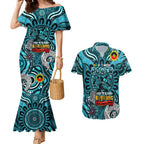 Custom Port Adelaide Power NAIDOC Week 2024 Couples Matching Mermaid Dress and Hawaiian Shirt Mascot Football
