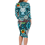 Custom Port Adelaide Power NAIDOC Week 2024 Family Matching Long Sleeve Bodycon Dress and Hawaiian Shirt Mascot Football