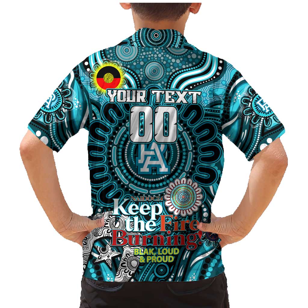 Custom Port Adelaide Power NAIDOC Week 2024 Family Matching Mermaid Dress and Hawaiian Shirt Mascot Football