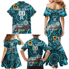 Custom Port Adelaide Power NAIDOC Week 2024 Family Matching Mermaid Dress and Hawaiian Shirt Mascot Football