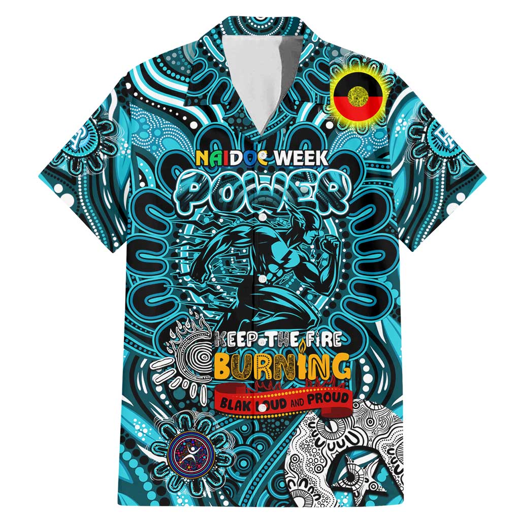 Custom Port Adelaide Power NAIDOC Week 2024 Family Matching Mermaid Dress and Hawaiian Shirt Mascot Football