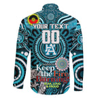 Custom Port Adelaide Power NAIDOC Week 2024 Family Matching Puletasi and Hawaiian Shirt Mascot Football