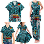 Custom Port Adelaide Power NAIDOC Week 2024 Family Matching Tank Maxi Dress and Hawaiian Shirt Mascot Football