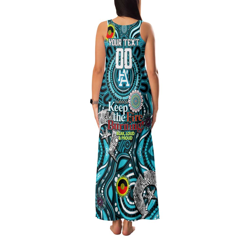 Custom Port Adelaide Power NAIDOC Week 2024 Family Matching Tank Maxi Dress and Hawaiian Shirt Mascot Football