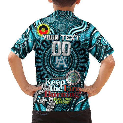 Custom Port Adelaide Power NAIDOC Week 2024 Kid Hawaiian Shirt Mascot Football