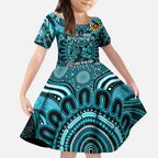 Custom Port Adelaide Power NAIDOC Week 2024 Kid Short Sleeve Dress Mascot Football