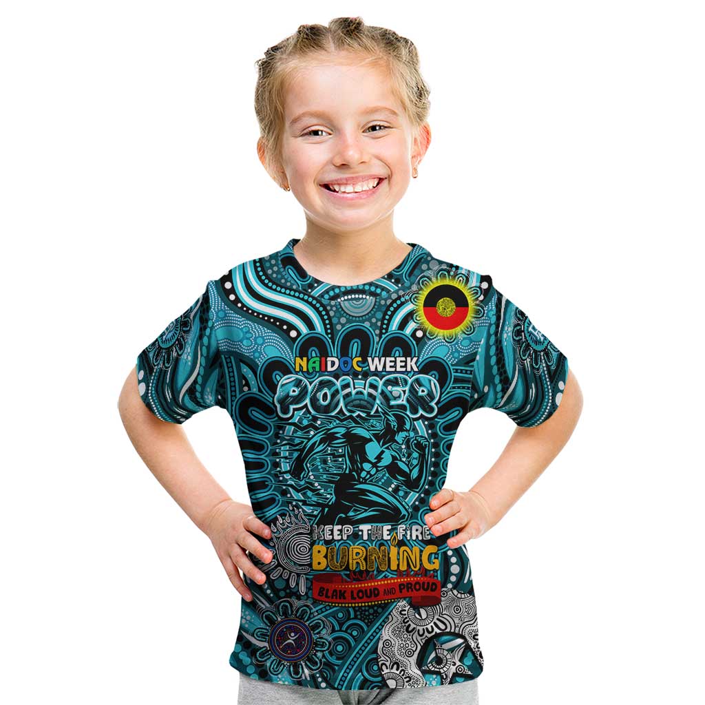 Custom Port Adelaide Power NAIDOC Week 2024 Kid T Shirt Mascot Football