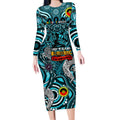 Custom Port Adelaide Power NAIDOC Week 2024 Long Sleeve Bodycon Dress Mascot Football