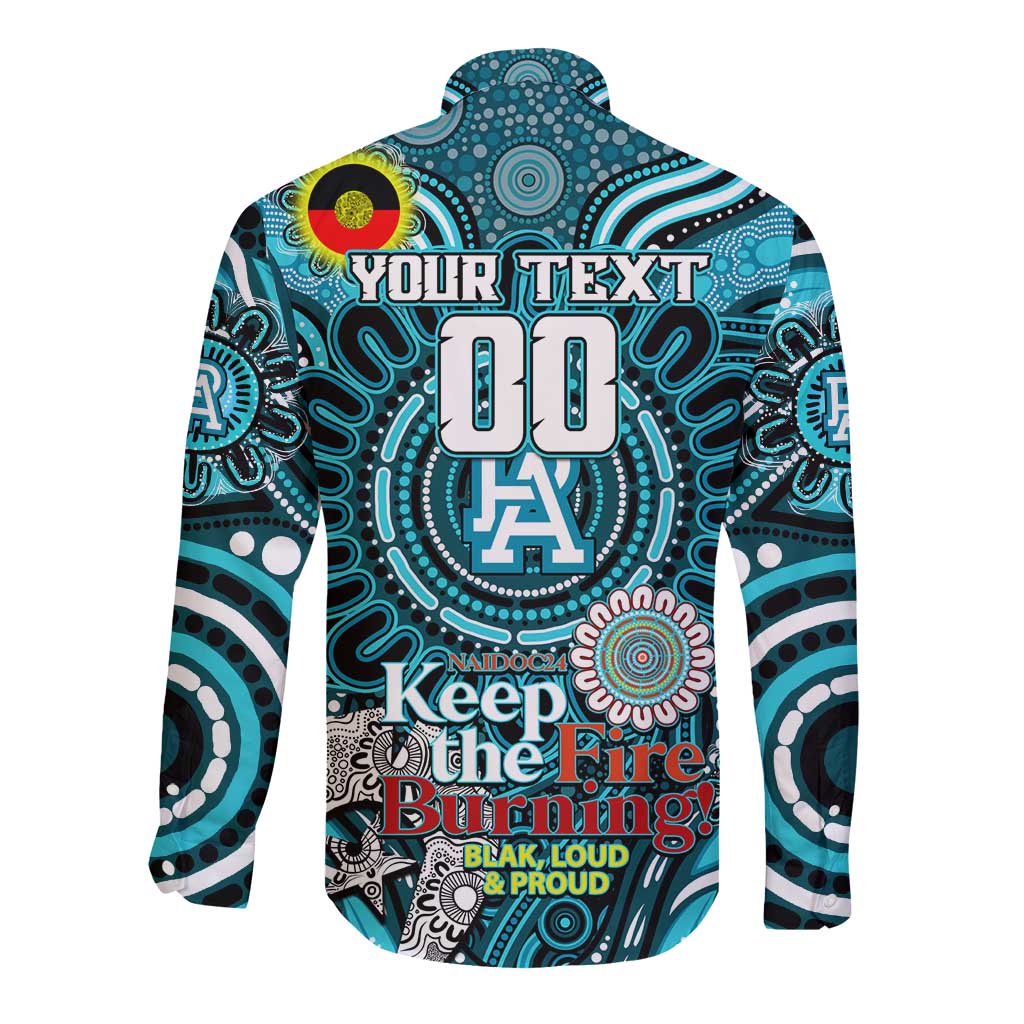 Custom Port Adelaide Power NAIDOC Week 2024 Long Sleeve Button Shirt Mascot Football