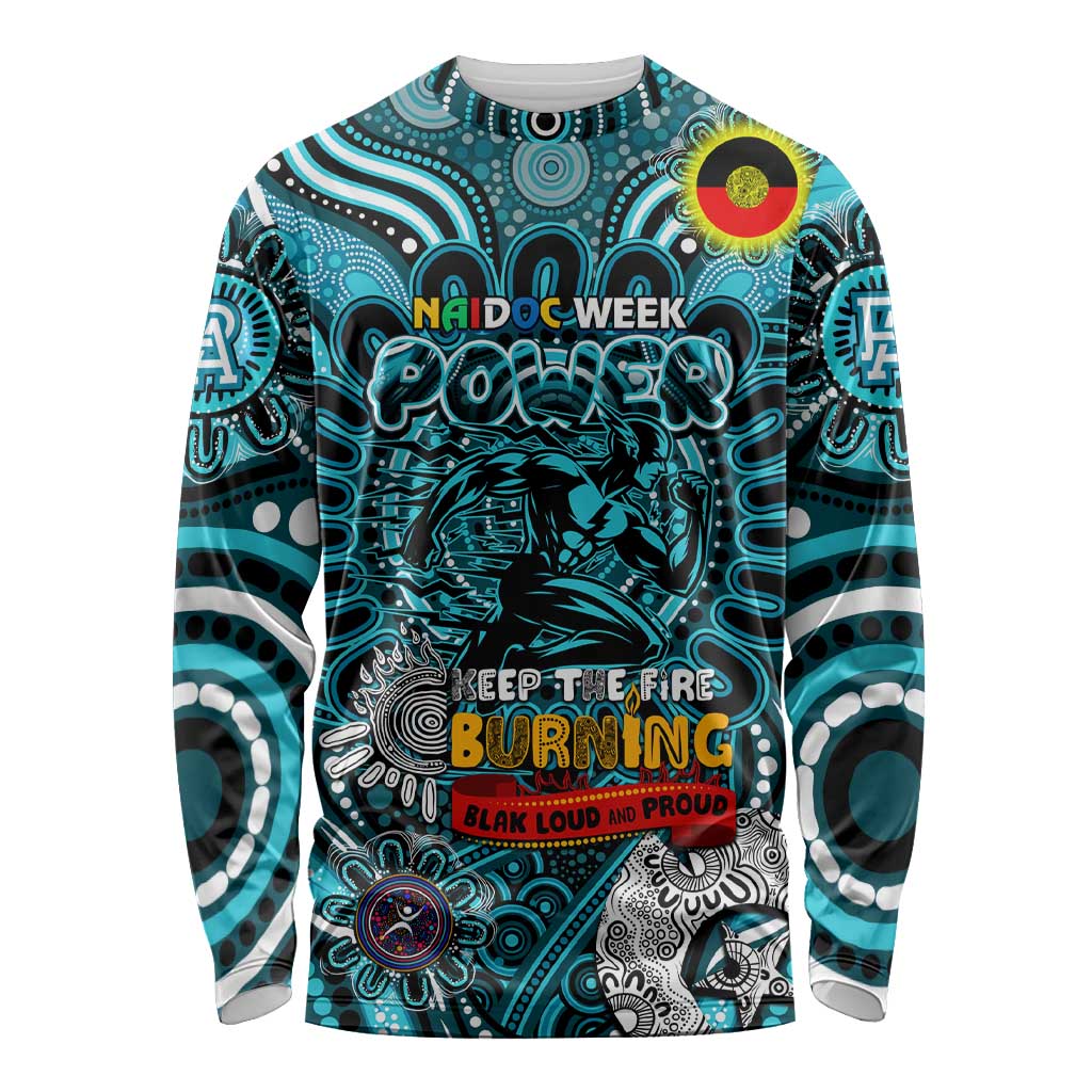 Custom Port Adelaide Power NAIDOC Week 2024 Long Sleeve Shirt Mascot Football