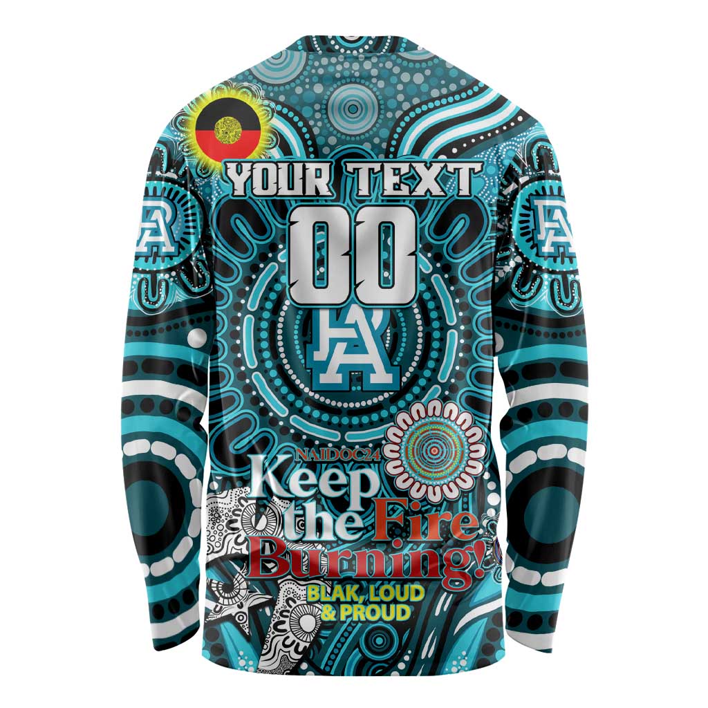 Custom Port Adelaide Power NAIDOC Week 2024 Long Sleeve Shirt Mascot Football