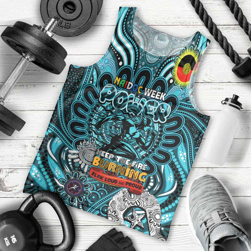 Custom Port Adelaide Power NAIDOC Week 2024 Men Tank Top Mascot Football
