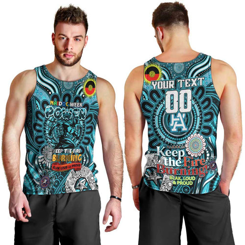 Custom Port Adelaide Power NAIDOC Week 2024 Men Tank Top Mascot Football