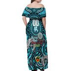 Custom Port Adelaide Power NAIDOC Week 2024 Off Shoulder Maxi Dress Mascot Football
