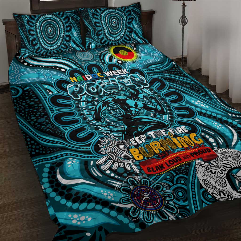 Port Adelaide Power NAIDOC Week 2024 Quilt Bed Set Mascot Football