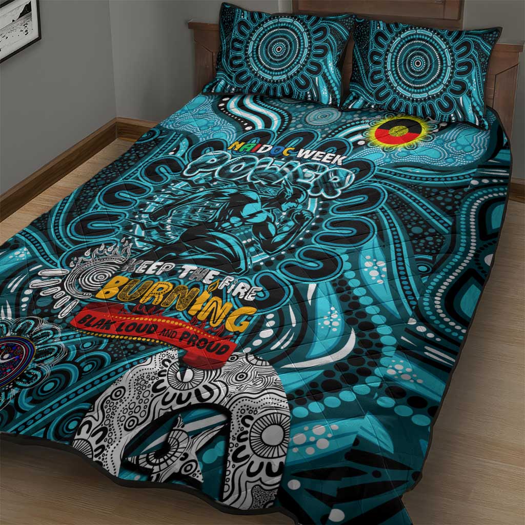 Port Adelaide Power NAIDOC Week 2024 Quilt Bed Set Mascot Football