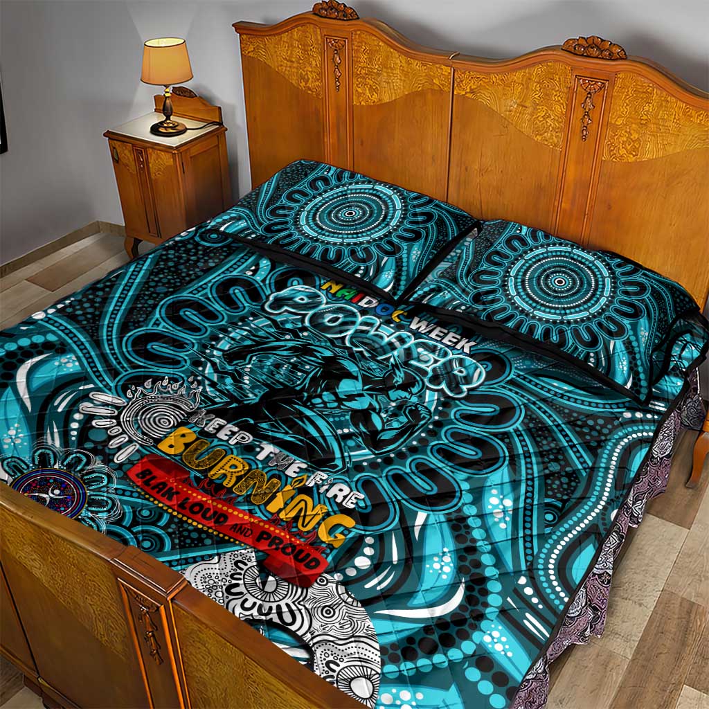 Port Adelaide Power NAIDOC Week 2024 Quilt Bed Set Mascot Football