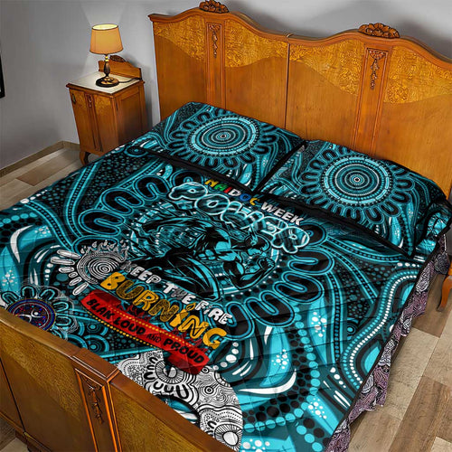 Port Adelaide Power NAIDOC Week 2024 Quilt Bed Set Mascot Football