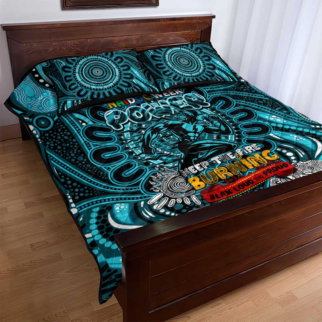 Port Adelaide Power NAIDOC Week 2024 Quilt Bed Set Mascot Football