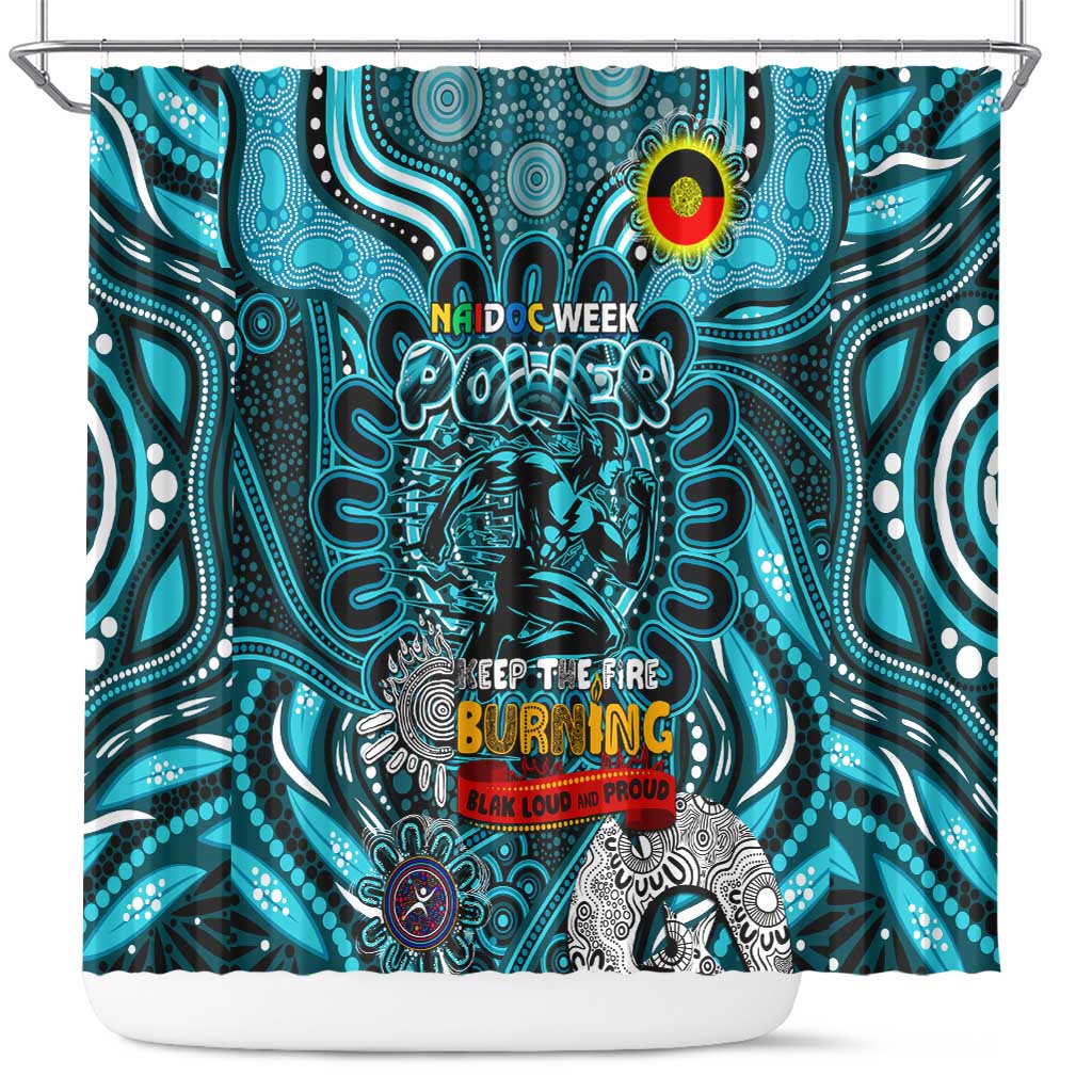 Port Adelaide Power NAIDOC Week 2024 Shower Curtain Mascot Football