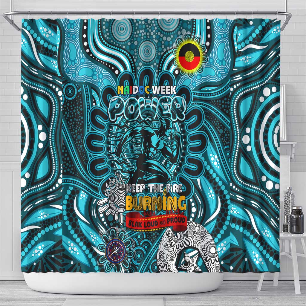 Port Adelaide Power NAIDOC Week 2024 Shower Curtain Mascot Football