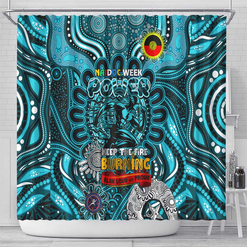 Port Adelaide Power NAIDOC Week 2024 Shower Curtain Mascot Football