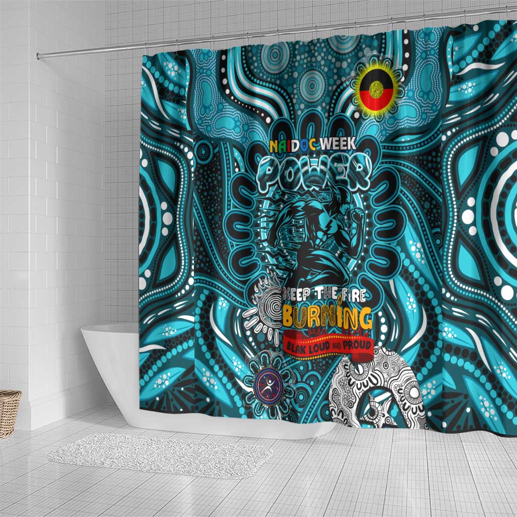 Port Adelaide Power NAIDOC Week 2024 Shower Curtain Mascot Football