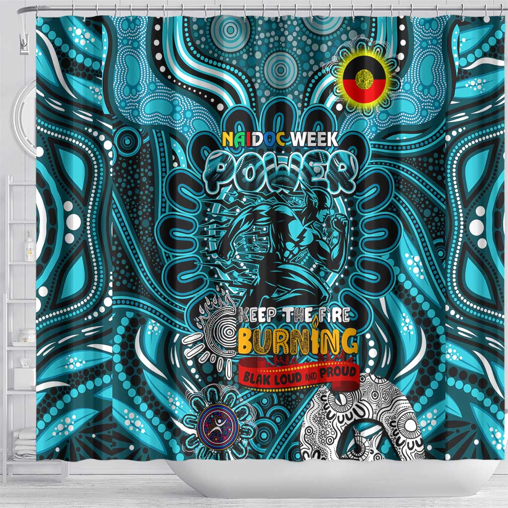 Port Adelaide Power NAIDOC Week 2024 Shower Curtain Mascot Football