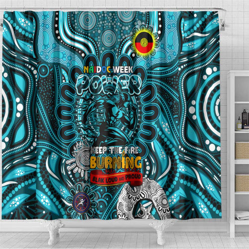 Port Adelaide Power NAIDOC Week 2024 Shower Curtain Mascot Football