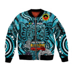 Custom Port Adelaide Power NAIDOC Week 2024 Sleeve Zip Bomber Jacket Mascot Football