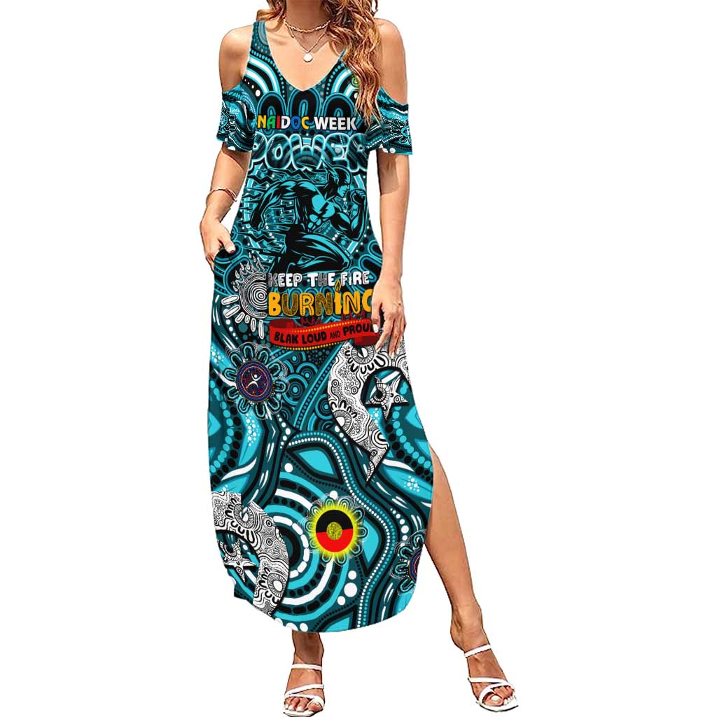Custom Port Adelaide Power NAIDOC Week 2024 Summer Maxi Dress Mascot Football