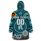 Custom Port Adelaide Power NAIDOC Week 2024 Wearable Blanket Hoodie Mascot Football