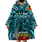 Custom Port Adelaide Power NAIDOC Week 2024 Wearable Blanket Hoodie Mascot Football