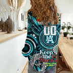 Custom Port Adelaide Power NAIDOC Week 2024 Women Casual Shirt Mascot Football