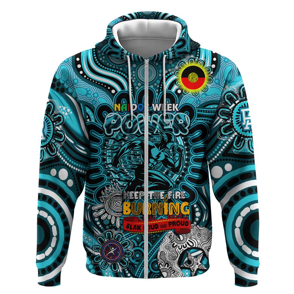 Custom Port Adelaide Power NAIDOC Week 2024 Zip Hoodie Mascot Football