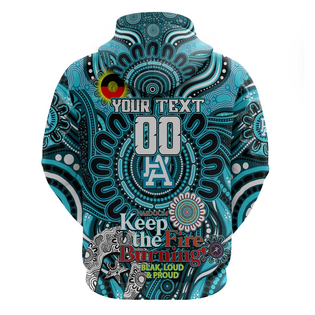 Custom Port Adelaide Power NAIDOC Week 2024 Zip Hoodie Mascot Football