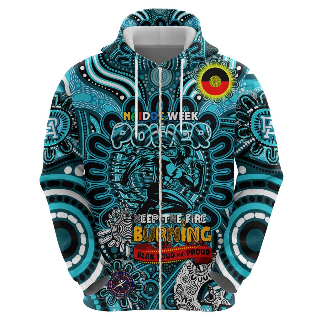 Custom Port Adelaide Power NAIDOC Week 2024 Zip Hoodie Mascot Football