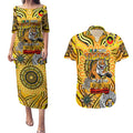 Custom Richmond Tiger NAIDOC Week 2024 Couples Matching Puletasi and Hawaiian Shirt Mascot Football