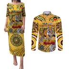 Custom Richmond Tiger NAIDOC Week 2024 Couples Matching Puletasi and Long Sleeve Button Shirt Mascot Football