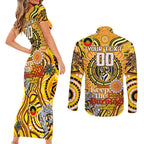 Custom Richmond Tiger NAIDOC Week 2024 Couples Matching Short Sleeve Bodycon Dress and Long Sleeve Button Shirt Mascot Football